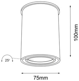 Shilo 1119 - Spotlámpa OSAKA 1xGU10/15W/230V fekete