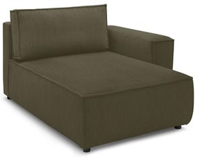 Világoszöld kordbársony kanapé modul (jobb oldali) Nihad modular – Bobochic Paris