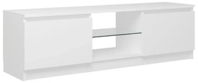 fehér TV-szekrény LED lámpákkal 120 x 30 x 35,5 cm