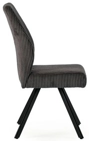 Sötétszürke kordbársony étkezőszék szett 2 db-os Anibal – Marckeric