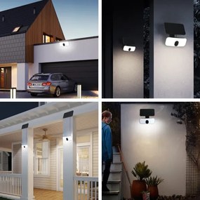 Brilagi - LED Napelemes érzékelős fali lámpa ROOF LED/13W/5V IP65