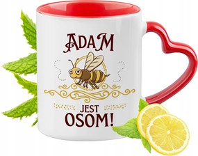 Ádámnak Piros bögre szív alakú füllel Ajándék