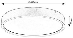 Rabalux 71289 - LED mennyezeti lámpa DEWSON LED/37W/230V