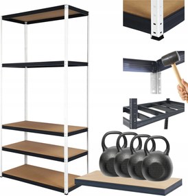 Tárolószekrény fém állvány Helios 196x90x35cm 5Px400kg Lengyel Tartós