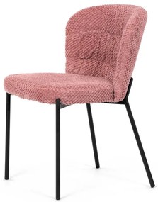Étkezőszék rózsaszín bouclé szövettel. CT-W1077 PINK2
