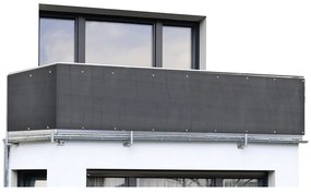 Fekete műanyag belátásgátló erkélyre 500x85 cm – Maximex