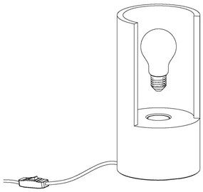 Eglo 49111 - Asztali lámpa LYNTON 1xE27/60W/230V