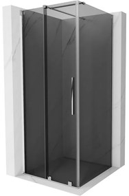Mexen Velar, zuhanykabin tolóajtóval 120 x 120 cm, 8mm szürke üveg, króm, 871-120-120-41-01