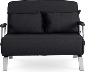 Kétszemélyes dönthető fotel fekete színben BART 2