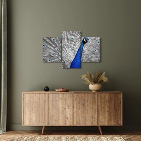 Kék páva képe (90x60 cm)