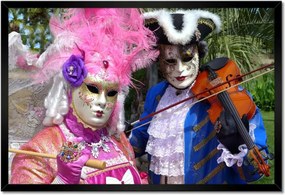 Poszterek keretben 60x40 Velencei maszk