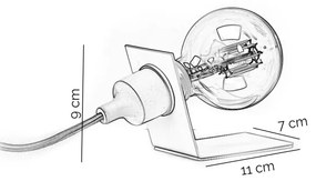 ONLI - Asztali lámpa WIRE 1xE27/15W/230V 9 cm fekete