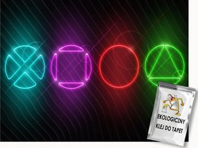 Fotótapéta Flizelina Gaming Játékos Pad Kontroller Neon Színes 350x250 ragasztó