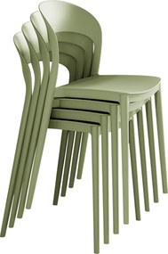Rakásolható szék, zöld, RADANA NEW