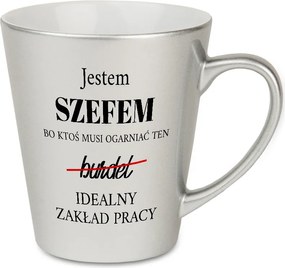Latte Bögre Gyöngyház Ezüst Ajándék Menedzsernek Én Vagyok A Főnök MIX Minták