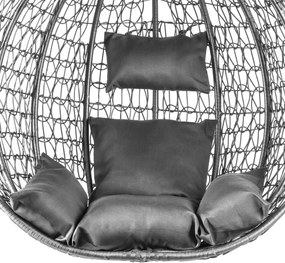 Szürke függőszék KOKON állvánnyal, szürke párna