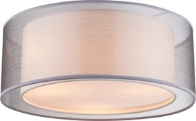 Globo 15190D Mennyezeti nikkel matt, textil szürke, ø: 400, H:175, 3xE14 40W 230V