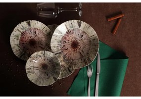 24 darabos színes porcelán étkészlet