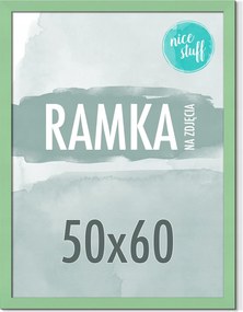 Képkeret 50x60 Képkeret Fotó 60x50 Mdf Menta Zöld