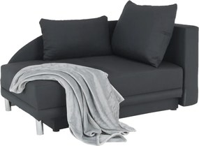 Kinyitható kanapé, szürke-fekete szövet, jobbos, LAUREL