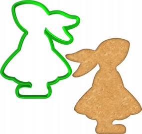 Húsvéti Forma Mézeskalács lyukasztó Húsvéti Nyuszi Hölgy Nyuszi 10cm