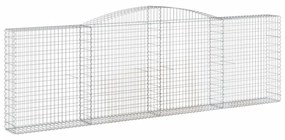 9 db íves horganyzott vas gabion kosár 400x30x120/140 cm