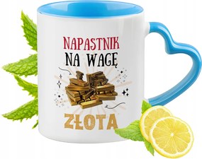 Támadónak Kék Bögre Szív Alakú Füllel Ajándék