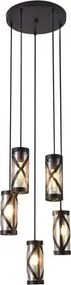 Rabalux beltéri függeszték e14 5x40w barna oberon