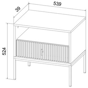 Éjjeli szekrény SUE bézs/kasmír