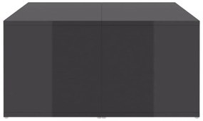 4 db magasfényű szürke szerelt fa dohányzóasztal 33x33x33 cm