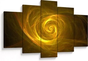 Absztrakt sárga spirál képe (150x105 cm)