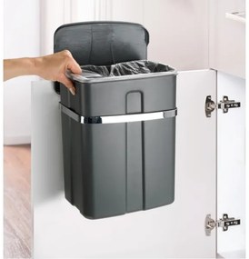 WENKO 54903100 - Ajtóra szerelhető kosár 26x36,5 cm szürke/ezüst