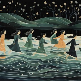 Poszter 50x50cm Éjszakai körmenet