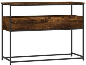 füstös tölgy színű szerelt fa tálalóasztal 100x40x75 cm