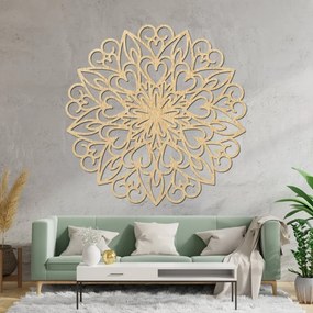 Faragott mandala, fa faldekoráció | FARLIKT