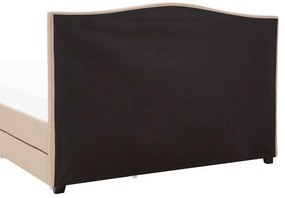Franciaágy 180 cm MONTHY (ágyráccsal és tárolóhellyel) (bézs). 1007378