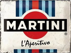 Fém tábla Martini L'Aperitivo Racing Stripes, (40 x 30 cm)