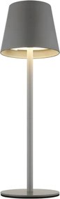 Globo 58488G-LED Dimmelhető érintéses tölthető kültéri asztali lámpa VANNIE 3W/5V IP54 1800mAh szürke