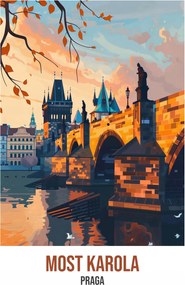 Poszter 40x55cm Károly híd