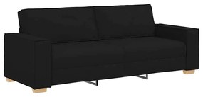 vidaXL 3 személyes, fekete szövetkanapé 180 cm