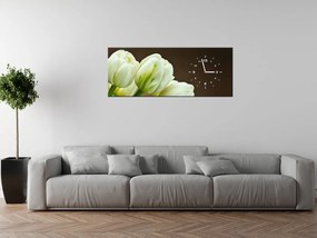 Gario Órás falikép Gyönyörű fehér tulipán Méret: 100 x 40 cm