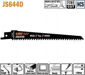 Cmt JS644D-5 szablyafűrész L 150 I 130 H 19 K 1,25 Ts 4,3