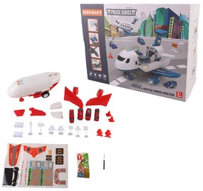 Tűzoltó szállító repülőgép, 4 tűzoltóautóval, kiegészítőkkel, fény- és hanghatásokkal