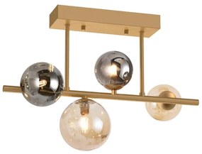 Zuma Line MX5918-4-EGN - Csillár rúdon VILLA 4xG9/3,5W/230V arany