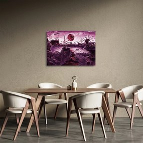 Kép - Elvarázsolt falu (üvegen) (70x50 cm)