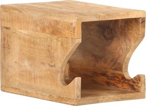 vidaXL falra szerelhető tömör nyers mangófa kerékpártartó 35x25x25 cm
