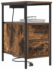 Éjjeli Szekrények 2 pcs Füstölt tölgy 30 x 48 x 61 cm Faanyag