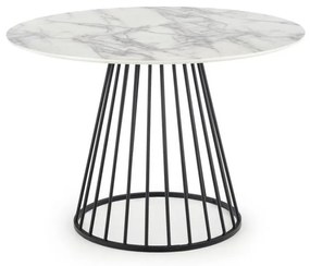 SEREIN étkezőasztal, fehér márvány dekor/fekete