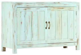 világoskék tömör mangófa tálalószekrény 110 x 35 x 70 cm