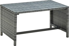 vidaXL antracitszürke polyrattan dohányzóasztal 70 x 40 x 38 cm